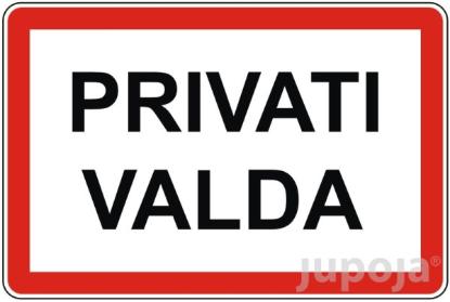 Prekės „Lipdukas informacinis "Privati valda" 300 x 200 mm“ paveikslėlis