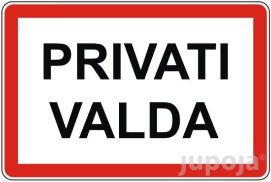 Prekės „Lipdukas informacinis "Privati valda" 300 x 200 mm“ paveikslėlis