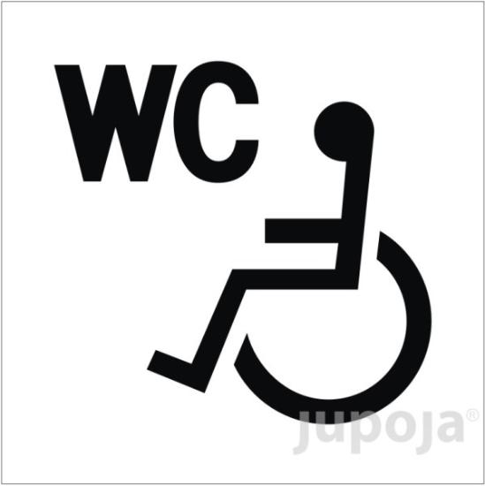 Prekės „Lipdukas informacinis "WC naudotis žmonėms su negalia" 140 x 140 mm“ paveikslėlis
