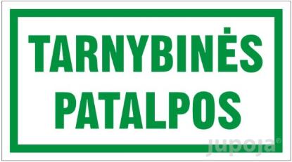 Prekės „Lipdukas informacinis "Tarnybinės patalpos" 250 x 140 mm“ paveikslėlis