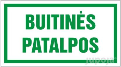 Prekės „Lipdukas informacinis "Buitinės patalpos" 250 x 140 mm“ paveikslėlis