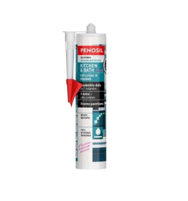 Prekės „Silikoninis hermetikas PENOSIL Kitchen & Bath Fresh, baltas, 310 ml, virtuvės ir vonios“ paveikslėlis