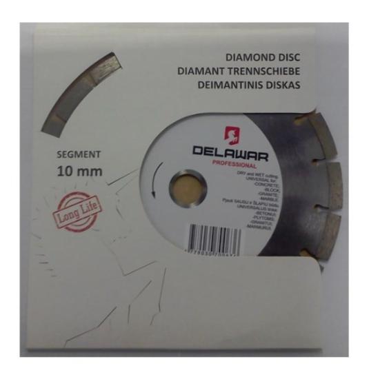 Prekės „Diskas deimantinis 230x3x22,23 mm Segment DeLawar“ paveikslėlis