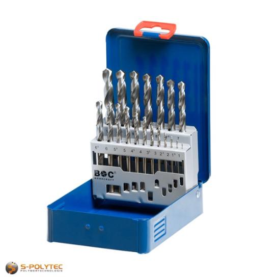 Prekės „Rinkinys grąžtų metalui 19 dalių 1 - 10 mm x 0,5 DIN 338 Bohrcraft“ paveikslėlis
