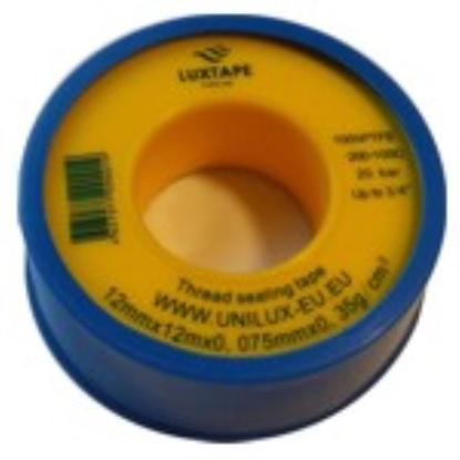 Prekės „Juosta sandarinimo santechninė 12 mm x 0,075 mm 12 m Luxtape Multigaz“ paveikslėlis