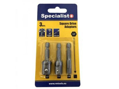 Prekės „Adapterių rinkinys 1/4",3/8",1/2" 3 dalių Specialist“ paveikslėlis