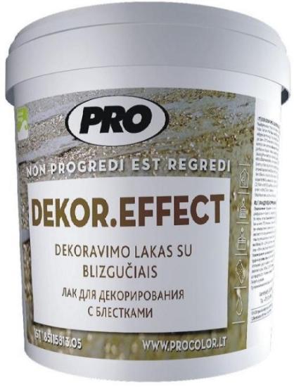 Prekės „Lakas PRO DEKOR EFFECT smėlinė sp. 0,5 kg“ paveikslėlis