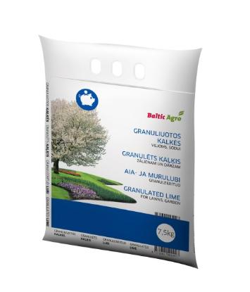 Prekės „Granuliuotos kalkės vejoms - sodui Baltic Agro, 7,5 kg“ paveikslėlis