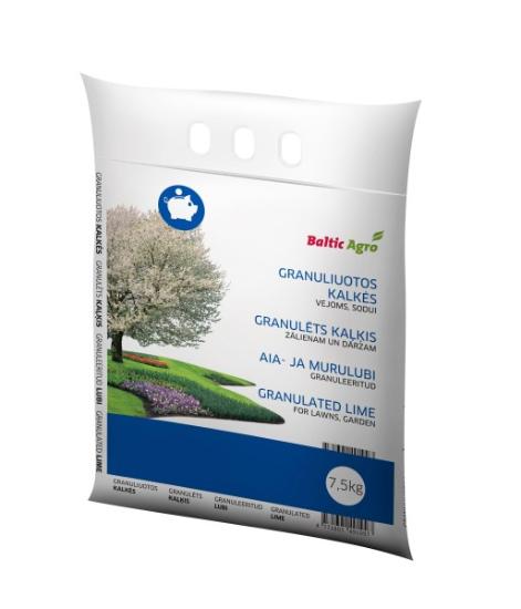 Prekės „Granuliuotos kalkės vejoms - sodui Baltic Agro, 7,5 kg“ paveikslėlis