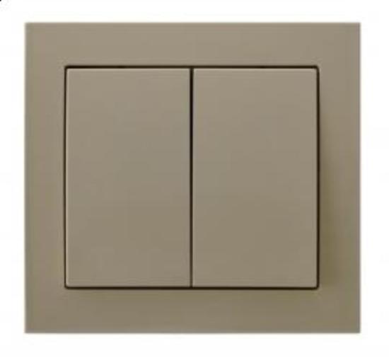 Prekės „Jungiklis 2 klavišų potinkinis KIER smėlio spalvos LP-2W/01“ paveikslėlis