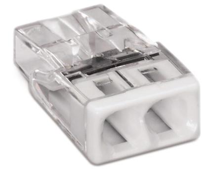 Prekės „Jungtis 2 laidų 2/0,5 x 2,5 mm balta 5 vnt Wago“ paveikslėlis