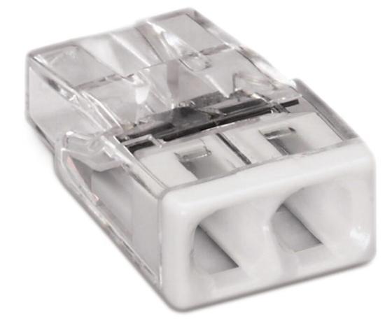 Prekės „Jungtis 2 laidų 2/0,5 x 2,5 mm balta 5 vnt Wago“ paveikslėlis