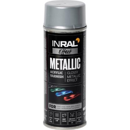 Prekės „Dažai aerozoliniai INRAL METALLIC sidabro spalvos 400 ml“ paveikslėlis