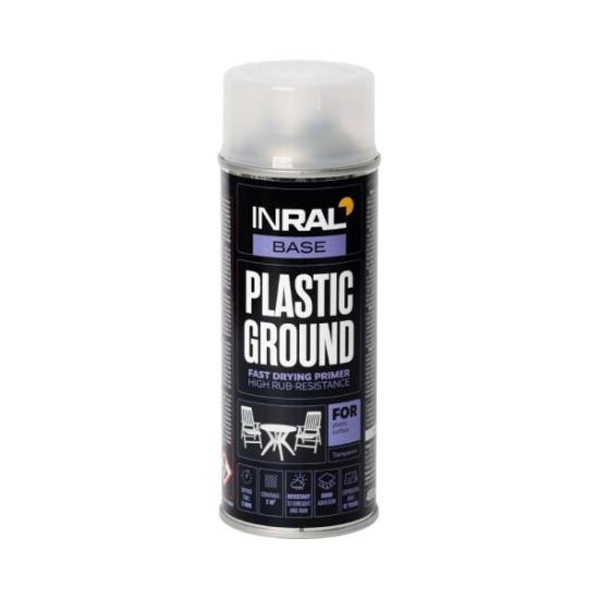 Prekės „Gruntas aerozolinis INRAL PLASTIC skaidrus 400 ml“ paveikslėlis