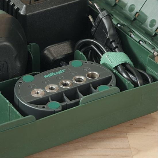 Prekės „Šablonas kaiščiams mediniams 4 - 10 mm Wolfcraft 4685000“ paveikslėlis