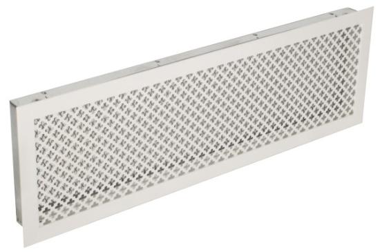 Prekės „Grotelės židinio 550 x 180 mm baltos Retro“ paveikslėlis