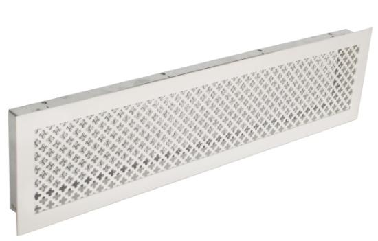 Prekės „Grotelės židinio 550 x 140 mm baltos Retro“ paveikslėlis