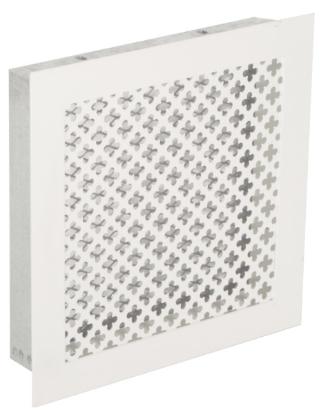 Prekės „Grotelės židinio 180 x 180 mm baltos  Retro“ paveikslėlis