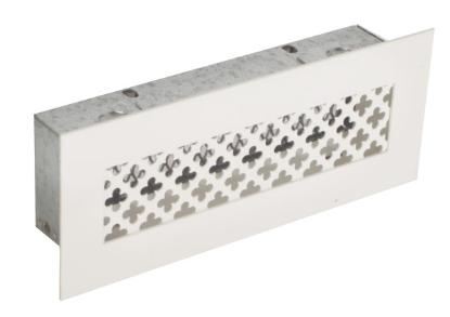 Prekės „Grotelės židinio 180 x 70 mm baltos  Retro“ paveikslėlis