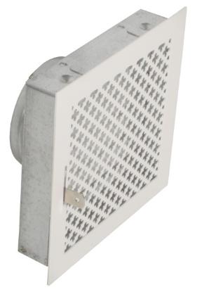 Prekės „Grotelės židinio su žaliuzi 180 x 180 mm Ø 100 mm baltos Retro“ paveikslėlis