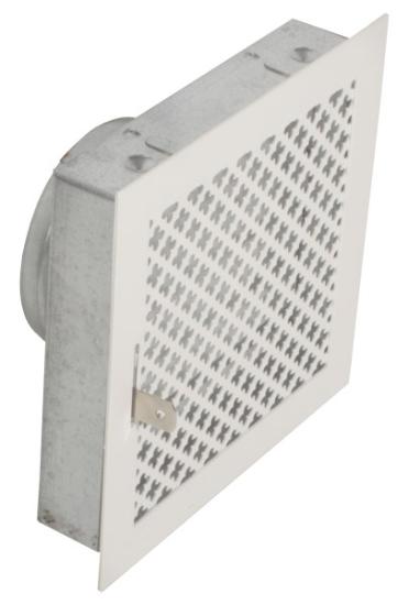 Prekės „Grotelės židinio su žaliuzi 180 x 180 mm Ø 100 mm baltos Retro“ paveikslėlis