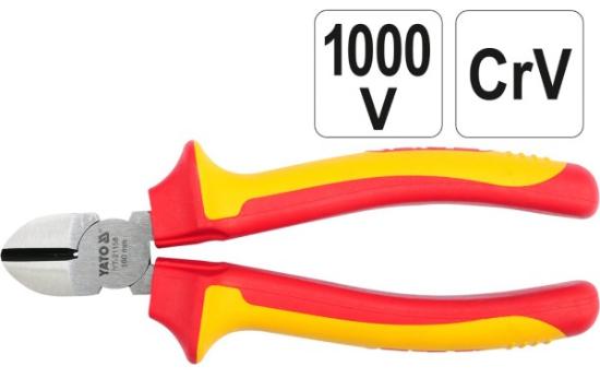 Prekės „Replės elektriku šoninės 160mm 1000 V izoliuotos Yato“ paveikslėlis