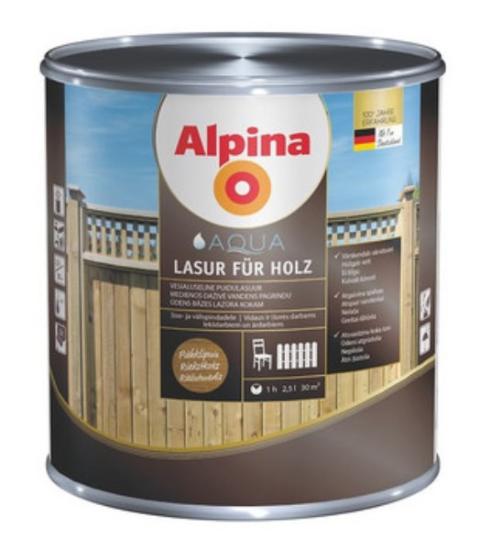 Prekės „Impregnantas medienai Alpina AP Aqua Holzlasur Kiefer 2,5 l“ paveikslėlis