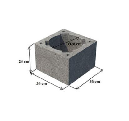 Prekės „Betoninis kolonų klojinių blokas HAUS KL-28, 240x360x360 mm“ paveikslėlis