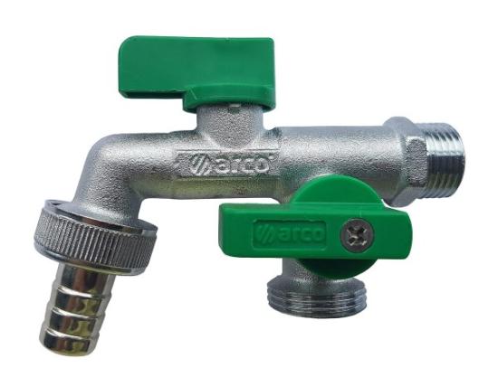Prekės „Kranelis rutulinis sodo dvigubas 1/2" x 3/4" x 3/4" i/i RM“ paveikslėlis