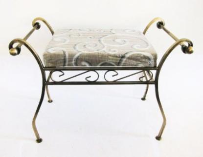 Prekės „Pufas dekoratyvinio metalo su gobelenu 56 x 63 x 35 cm 90-0205 Dastal“ paveikslėlis