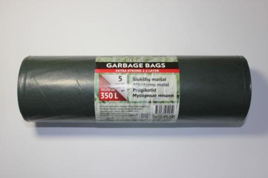 Prekės „Šiukšlių maišai LDPE EXTRA 350 l 5  vnt / rul“ paveikslėlis