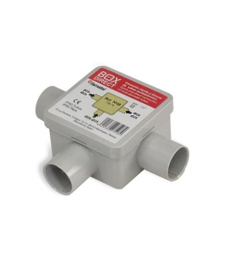 Prekės „Montažinė dėžutė vamzdžiams  d20/25 3059 75 x 75 x 39 mm Famatel“ paveikslėlis