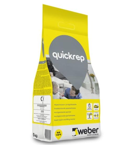 Prekės „Greitai stingstantis betono remontinis, mišinys WEBER QuickRep, 5kg“ paveikslėlis