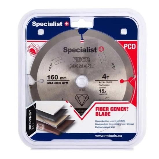 Prekės „Diskas fibrocementui 160x20mm 4T Specialist+“ paveikslėlis