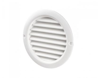 Prekės „Grotelės ventiliacinės su tinkleliu plastikinės d 150-150 / 200 mm baltos Vents“ paveikslėlis