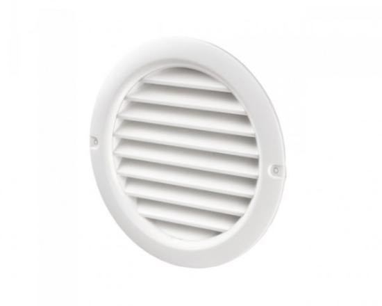 Prekės „Grotelės ventiliacinės su tinkleliu plastikinės d 150-150 / 200 mm baltos Vents“ paveikslėlis