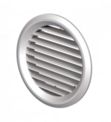 Prekės „Grotelės ventiliacinės su tinkleliu plastikinės d 50-59 / 47 mm baltos Vents“ paveikslėlis