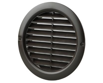 Prekės „Grotelės ventiliacinės su tinkleliu plastikinės d 50-59 / 47 mm rudos Vents“ paveikslėlis