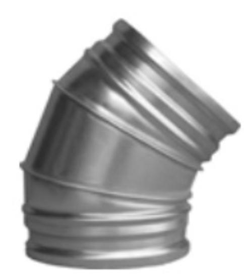 Prekės „Alkūnė ortakio be tarpinės BF45*-160 Ø 160 mm Europlast“ paveikslėlis