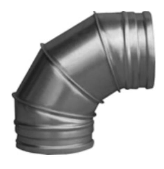 Prekės „Alkūnė ortakio be tarpinės BF90°-160 Ø 160 mm Europlast“ paveikslėlis