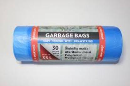 Prekės „Šiukšlių maišai HDPE 35 l 30 vnt / rul“ paveikslėlis