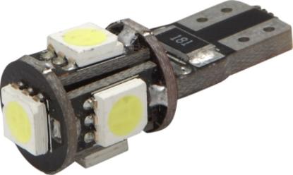 Prekės „Lemputė 12V T10 5Led W2.1-9.2d 2vnt SND balta Alburnus“ paveikslėlis