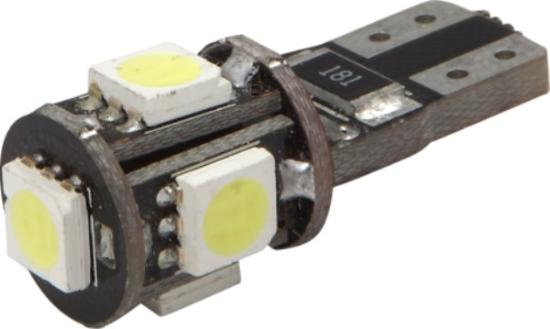 Prekės „Lemputė 12V T10 5Led W2.1-9.2d 2vnt SND balta Alburnus“ paveikslėlis