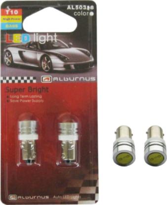 Prekės „Lemputė automobiliui 12V T10 BA9S High Power balta 2 vnt Alburnus“ paveikslėlis