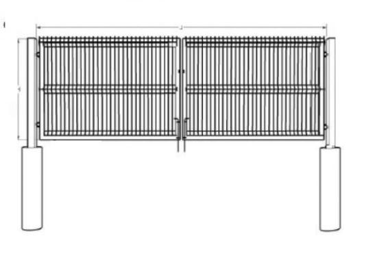Prekės „Vartai 1200 x 5000 mm cinkuoti + dažyti“ paveikslėlis