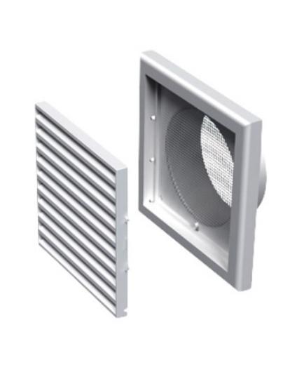 Prekės „Grotelės ventiliacinės plastikinės 186 x 186 mm su tinkleliu ir rėmeliu Vents“ paveikslėlis