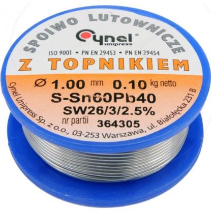 Prekės „Lydmetalis litavimui 1 mm 100 g Cynel“ paveikslėlis