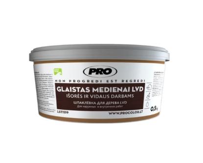 Prekės „Paruoštas naudojimui Pro Color glaistas medienai LVD, pušis 0,5 kg“ paveikslėlis
