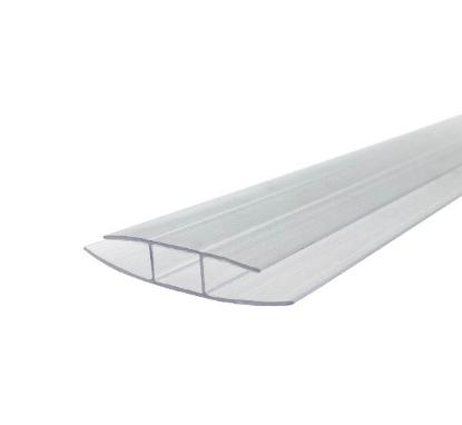 Prekės „Profilis sujungimo polikarbonatui universalus, PC-H, 4–10 mm, 2,0 m, skaidrus“ paveikslėlis