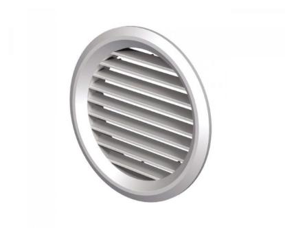 Prekės „Grotelės ventiliacinės plastikinės apvalios d 100  - 118 mm MV100BVS-P pilkos Vents“ paveikslėlis